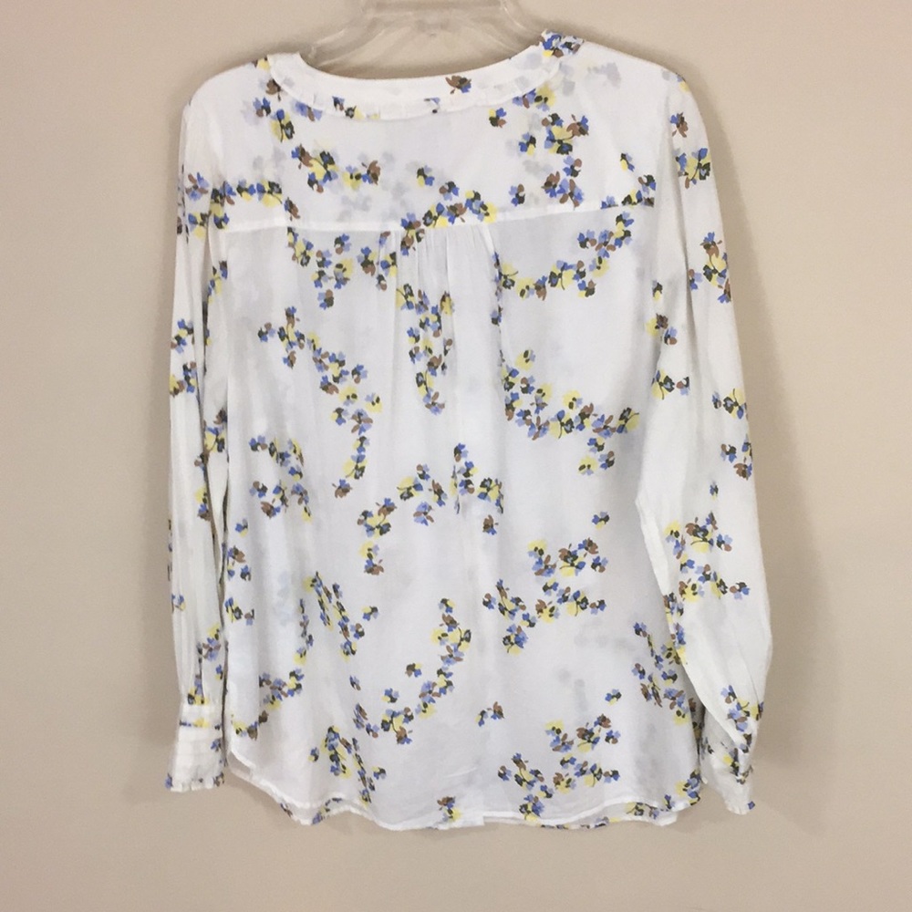 Talbots Plus Button Down Floral Top Shirt with Mini Ruffle Detailing Size X - Picture 4 of 16